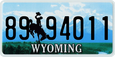 WY license plate 8994011