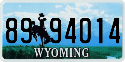 WY license plate 8994014