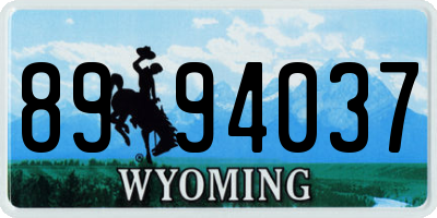 WY license plate 8994037