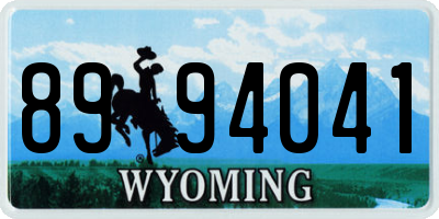 WY license plate 8994041
