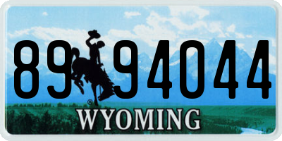 WY license plate 8994044