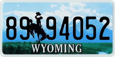 WY license plate 8994052