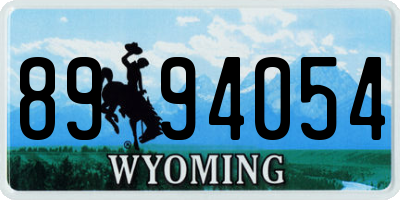 WY license plate 8994054