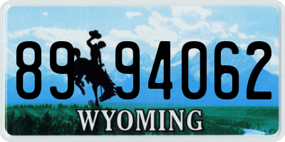 WY license plate 8994062