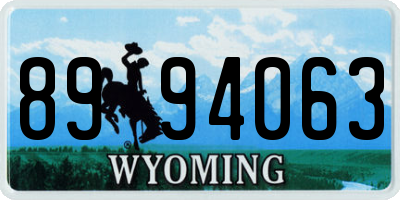 WY license plate 8994063