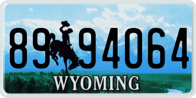 WY license plate 8994064