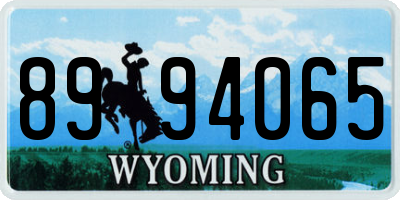 WY license plate 8994065