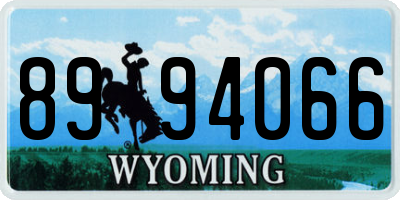 WY license plate 8994066