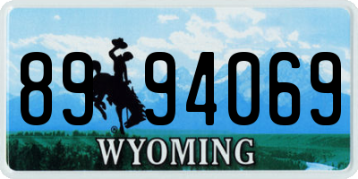 WY license plate 8994069