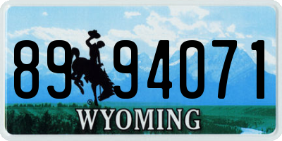 WY license plate 8994071