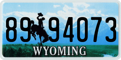 WY license plate 8994073
