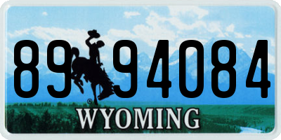 WY license plate 8994084