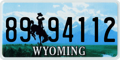 WY license plate 8994112