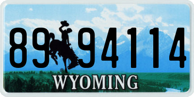 WY license plate 8994114