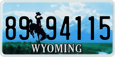 WY license plate 8994115
