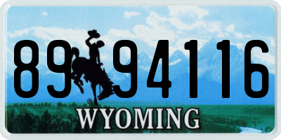 WY license plate 8994116
