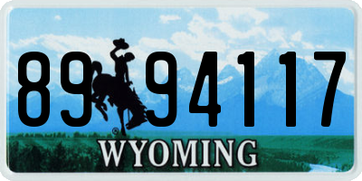 WY license plate 8994117