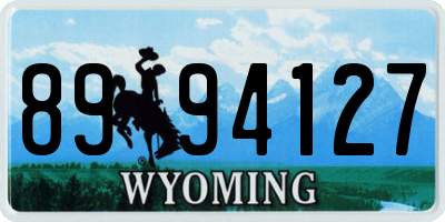 WY license plate 8994127