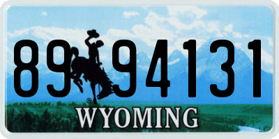WY license plate 8994131