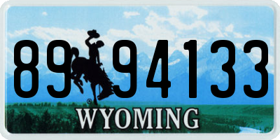 WY license plate 8994133