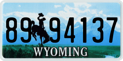 WY license plate 8994137
