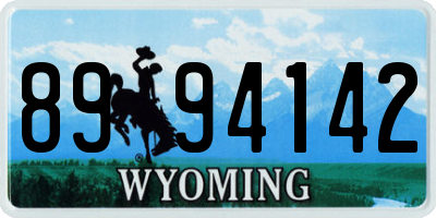 WY license plate 8994142