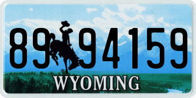 WY license plate 8994159