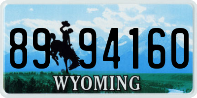 WY license plate 8994160