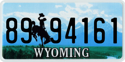 WY license plate 8994161