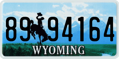 WY license plate 8994164