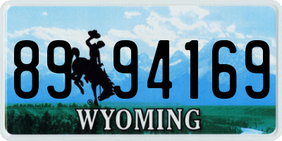 WY license plate 8994169
