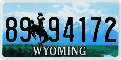 WY license plate 8994172