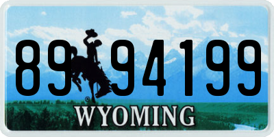 WY license plate 8994199