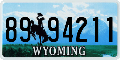 WY license plate 8994211