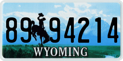 WY license plate 8994214
