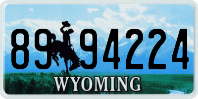 WY license plate 8994224