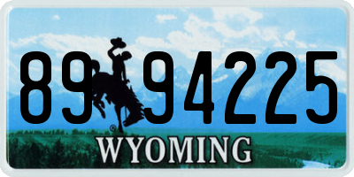 WY license plate 8994225