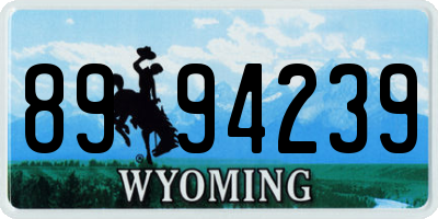 WY license plate 8994239