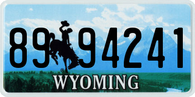 WY license plate 8994241