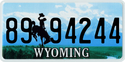 WY license plate 8994244