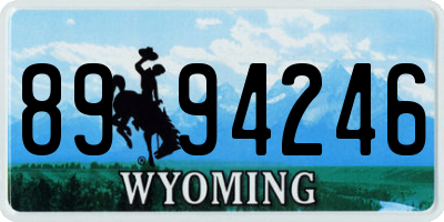WY license plate 8994246