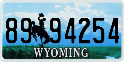 WY license plate 8994254