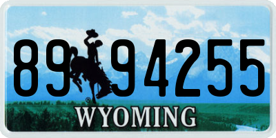 WY license plate 8994255