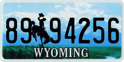 WY license plate 8994256