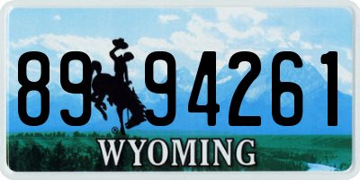 WY license plate 8994261