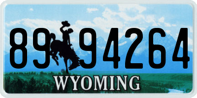 WY license plate 8994264