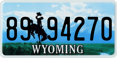 WY license plate 8994270