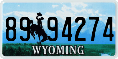 WY license plate 8994274