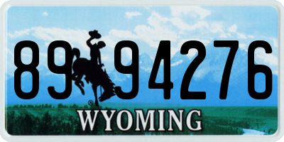 WY license plate 8994276