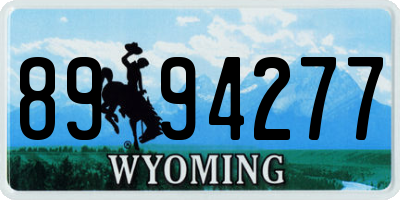 WY license plate 8994277